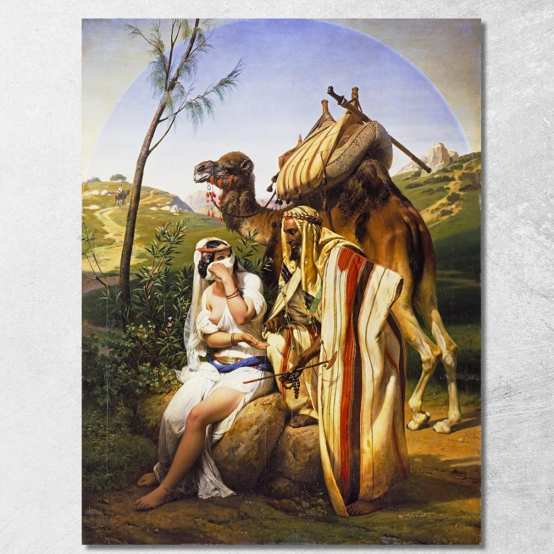 Giuda E Tamar Horace Vernet hvr19 quadro stampato su tela