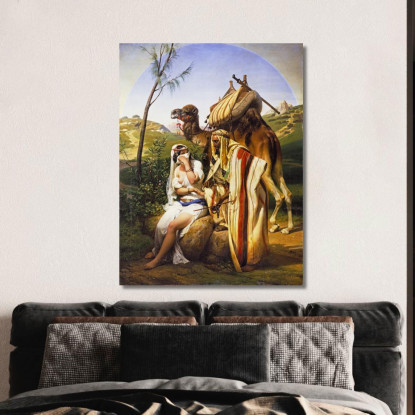 Giuda E Tamar Horace Vernet hvr19 quadro stampato su tela