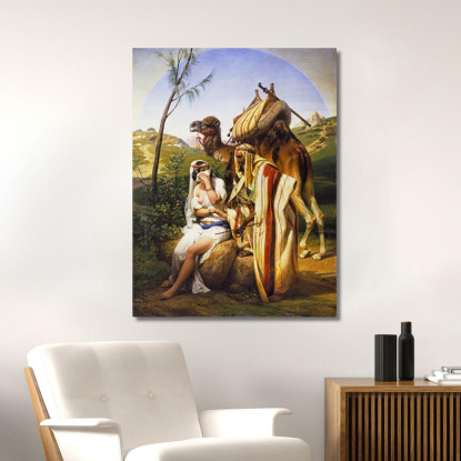 Giuda E Tamar Horace Vernet hvr19 quadro stampato su tela