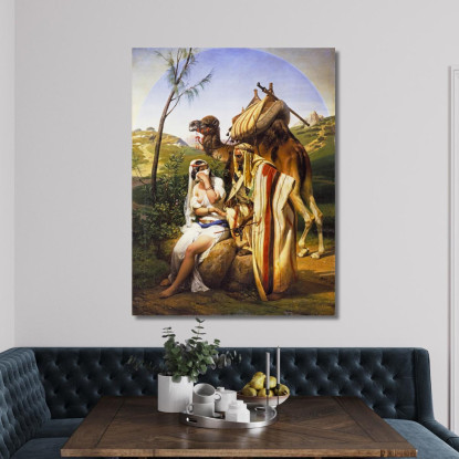 Giuda E Tamar Horace Vernet hvr19 quadro stampato su tela