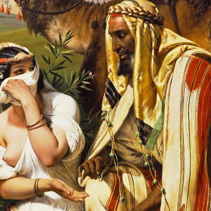 Giuda E Tamar Horace Vernet hvr19 quadro stampato su tela