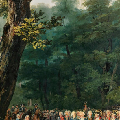 L'Ultima Caccia Di Luigi Xvi A Fontainebleau Horace Vernet hvr22 quadro stampato su tela