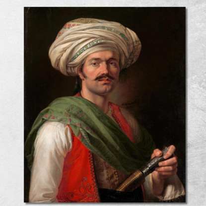 Ritratto Di Un Mamelucco (Presumibilmente Roustam Raza) Horace Vernet hvr25 quadro stampato su tela