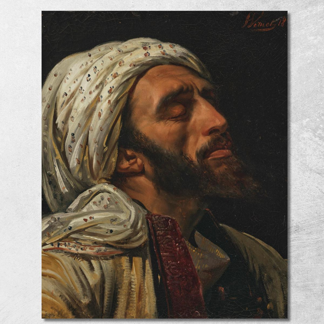 Ritratto Di Un Uomo Arabo Horace Vernet hvr26 quadro stampato su tela