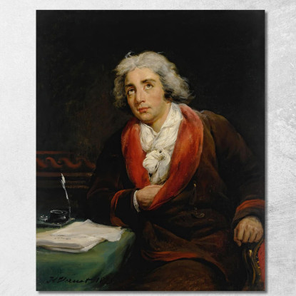 Ritratto Del Poeta André Chénier (1762-1794) Horace Vernet hvr29 quadro stampato su tela