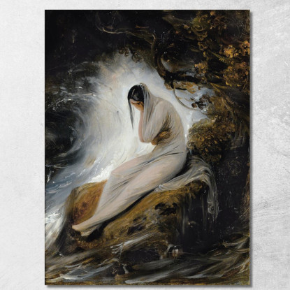 Il Lamento Della Fanciulla Horace Vernet hvr41 quadro stampato su tela