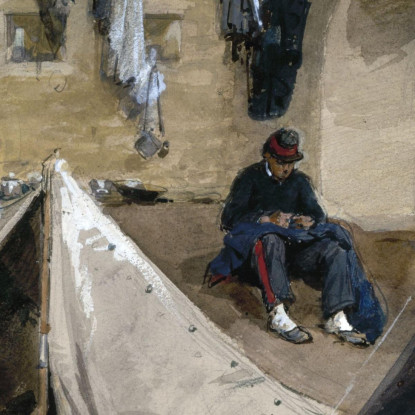 Accampamento Dei Mobili Bretoni Sotto Il Viadotto Di Auteuil Nel 1870 Isidore Pils ipl4 quadro stampato su tela