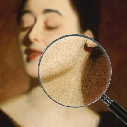 Studio Alla Lampada Di Flora Priestley John Singer Sargent jss76 quadro stampato su tela