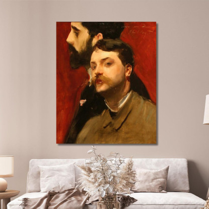 François Flameng E Paul Helleu John Singer Sargent jss80 quadro stampato su tela