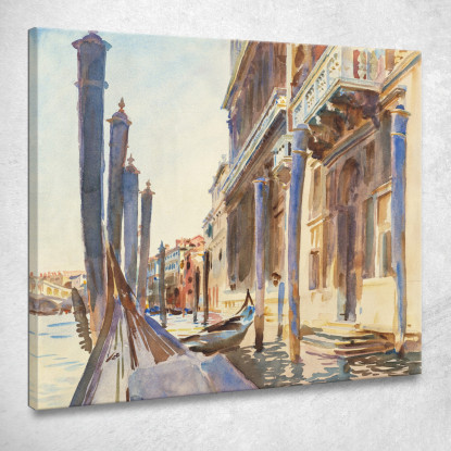 Ormeggi Gondole Sul Canal Grande John Singer Sargent jss94 quadro stampato su tela