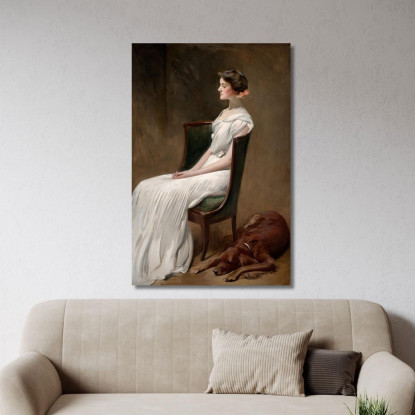 Miss Dorothy Quincy Roosevelt John White Alexander jwa11 quadro stampato su tela