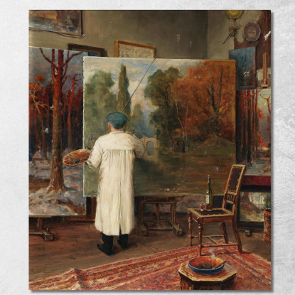 Nel Suo Atelier Julius Sergius Klever jsk12 quadro stampato su tela
