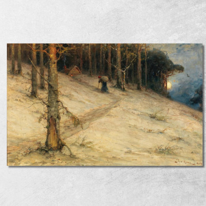 La Capanna Dell'Erborista Al Chiaro Di Luna Julius Sergius Klever jsk21 quadro stampato su tela