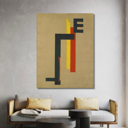 E-Bild / E Picture László Moholy-Nagy lmn15 quadro stampato su tela