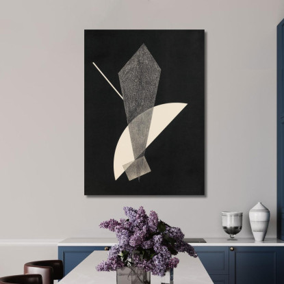 Costruzione V László Moholy-Nagy lmn28 quadro stampato su tela