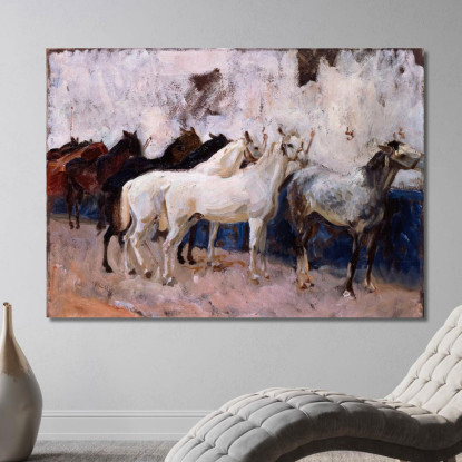 Cavalli A Palma John Singer Sargent jss108 quadro stampato su tela