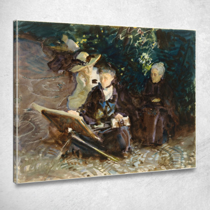Al Generalife John Singer Sargent jss113 quadro stampato su tela