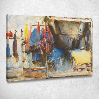 Interno Di Un Negozio Il Cairo John Singer Sargent jss116 quadro stampato su tela