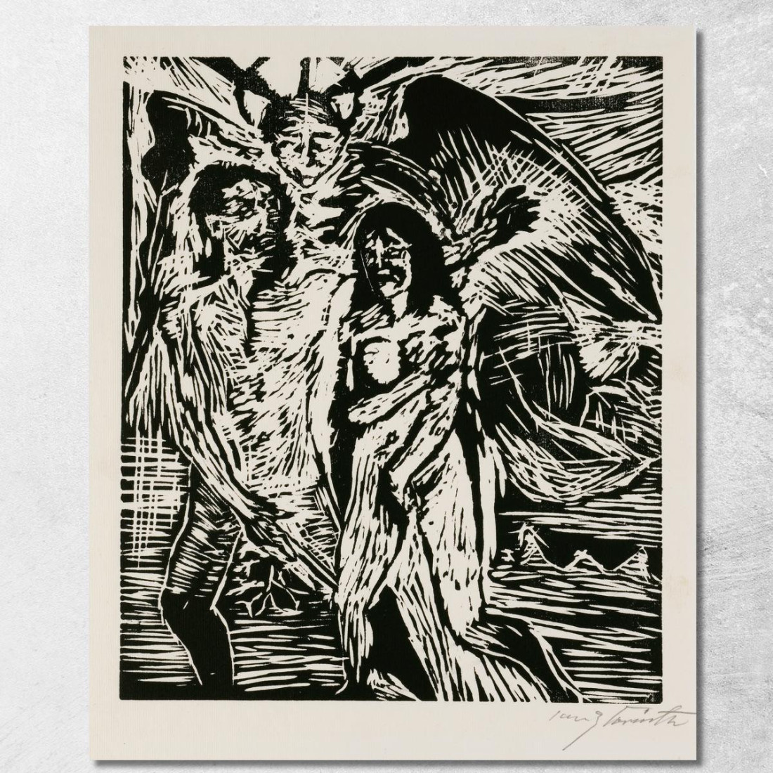 L'Expulsion Du Paradis Lovis Corinth lcr4 tableau impression sur toile