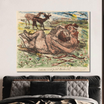 Les Amours De Zeus Lovis Corinth lcr22 tableau impression sur toile