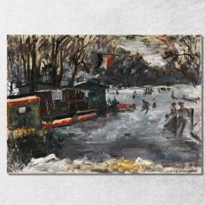 Patinoire Dans Le Tiergarten De Berlin Lovis Corinth lcr27 tableau impression sur toile