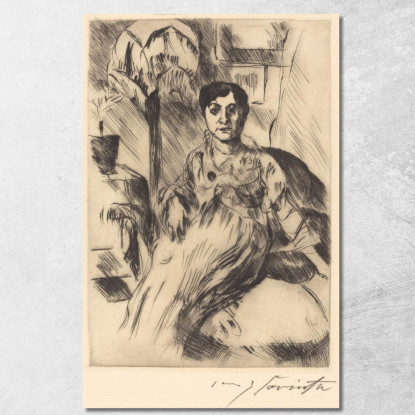 Intérieur Avec Femme Lovis Corinth lcr48 tableau impression sur toile
