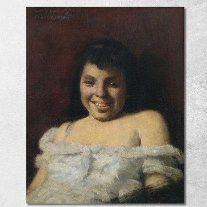 Fille Riante Lovis Corinth lcr53 tableau impression sur toile
