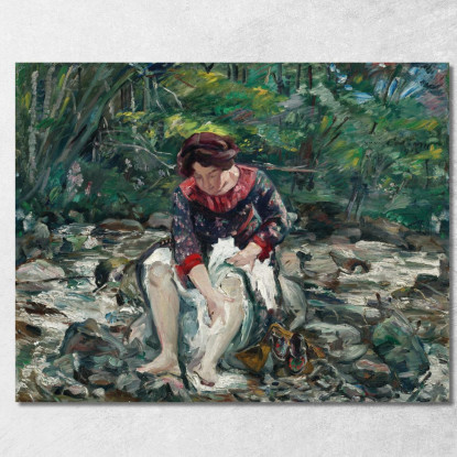 Jeune Fille Dans Un Ruisseau Forestier Lovis Corinth lcr61 tableau impression sur toile