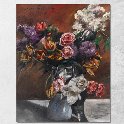 Roses Tulipes Et Lilas Lovis Corinth lcr77 tableau impression sur toile