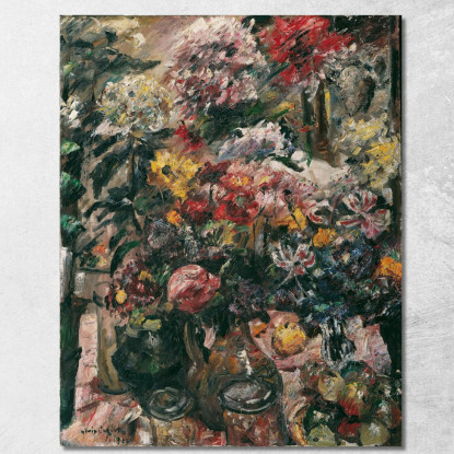 Nature Morte Avec Chrysanthèmes Et Amaryllis Lovis Corinth lcr91 tableau impression sur toile