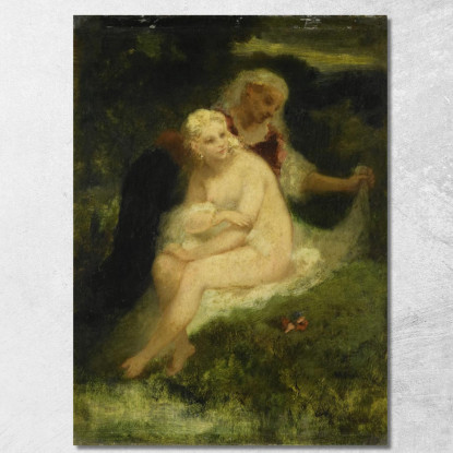 Dopo Il Bagno Narcisse-Virgile Diaz de La Peña nvd4 quadro stampato su tela