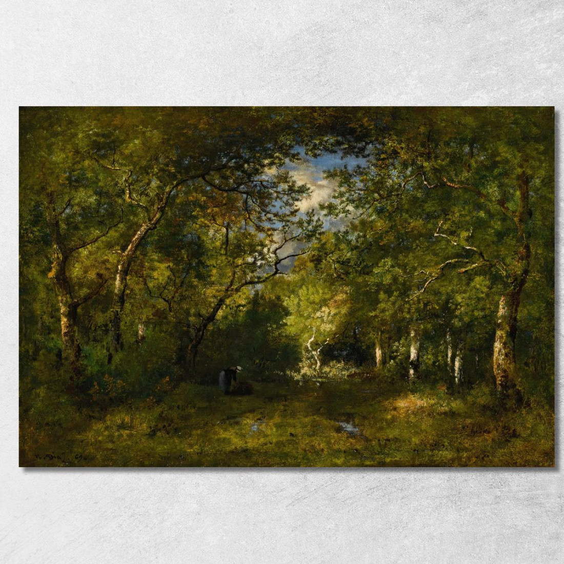 Viale Nella Foresta Boscaiola Curva Sotto Il Peso Della Sua Fascina Tracce D'Acqua Narcisse-Virgile Diaz de La Peña nvd5 quadro