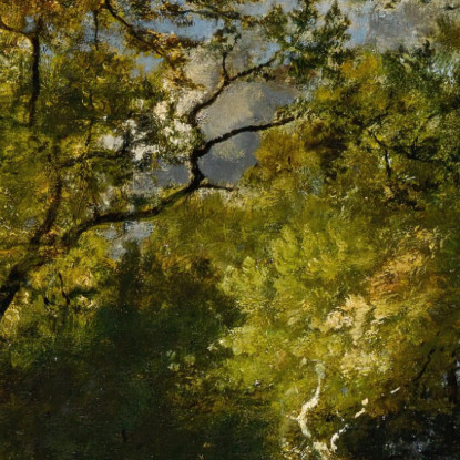 Viale Nella Foresta Boscaiola Curva Sotto Il Peso Della Sua Fascina Tracce D'Acqua Narcisse-Virgile Diaz de La Peña nvd5 quadro