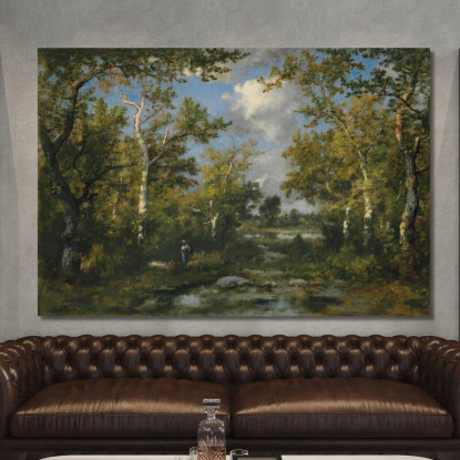 Radura Nella Foresta Di Fontainebleau Narcisse-Virgile Diaz de La Peña nvd13 quadro stampato su tela