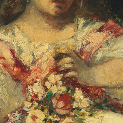 La Figlia Di Diaz Narcisse-Virgile Diaz de La Peña nvd36 quadro stampato su tela