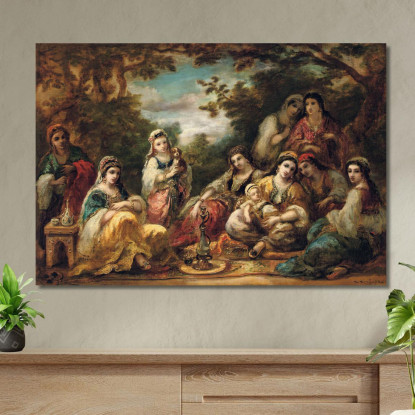 Donne Orientali A Riposo Narcisse-Virgile Diaz de La Peña nvd51 quadro stampato su tela