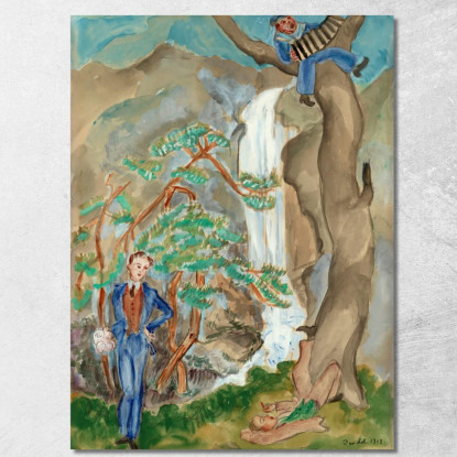 Corteggiamento Nils Dardel ndr4 quadro stampato su tela