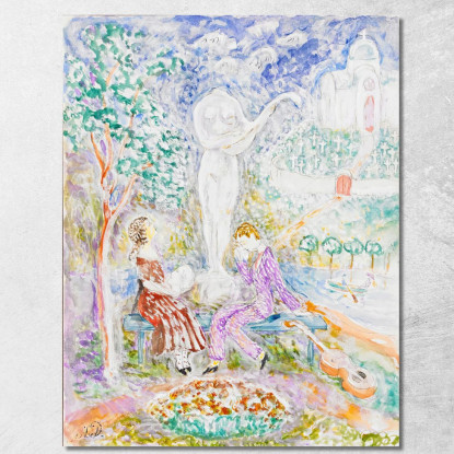 La Statua Rovinata Nils Dardel ndr11 quadro stampato su tela