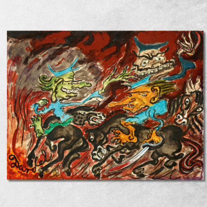 Gli Ussari Della Morte Nils Dardel ndr13 quadro stampato su tela