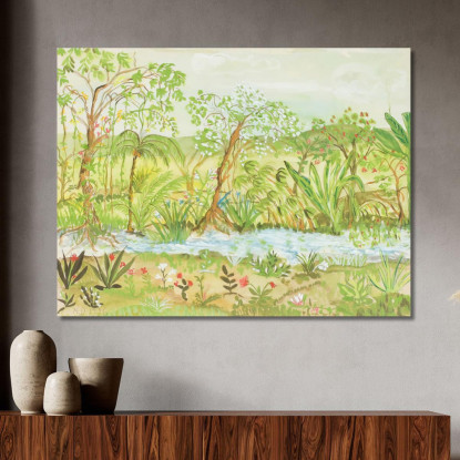 Paesaggio Esotico Nils Dardel ndr15 quadro stampato su tela