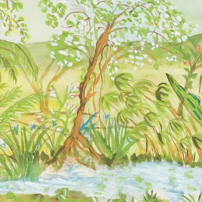 Paesaggio Esotico Nils Dardel ndr15 quadro stampato su tela