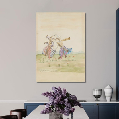 Danza Greca Nils Dardel ndr18 quadro stampato su tela