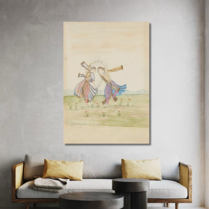 Danza Greca Nils Dardel ndr18 quadro stampato su tela