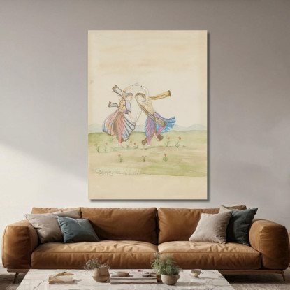 Danza Greca Nils Dardel ndr18 quadro stampato su tela