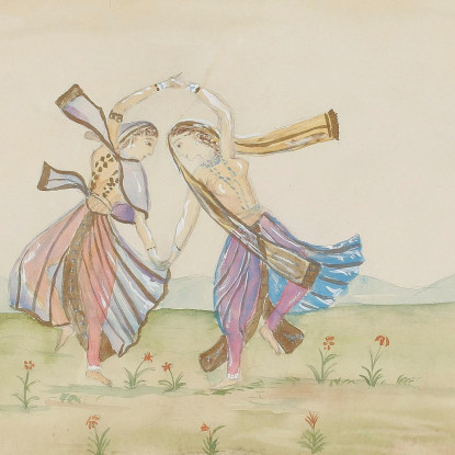 Danza Greca Nils Dardel ndr18 quadro stampato su tela