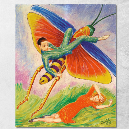 La Cavalletta Nils Dardel ndr19 quadro stampato su tela