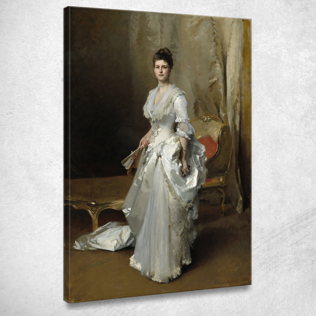 Margaret Stuyvesant Rutherfurd White La Signora Henry White John Singer Sargent jss157 quadro stampato su tela