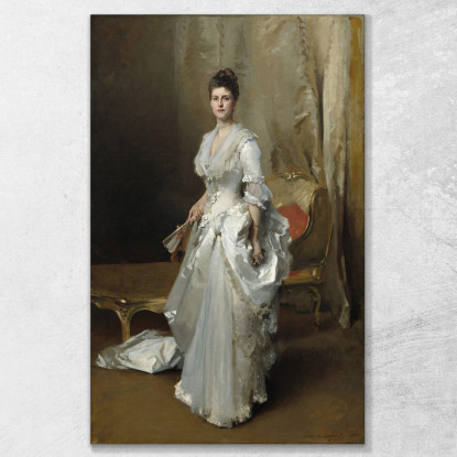 Margaret Stuyvesant Rutherfurd White La Signora Henry White John Singer Sargent jss157 quadro stampato su tela