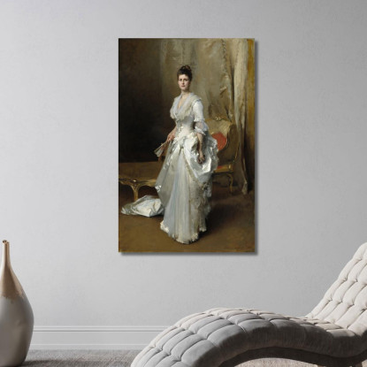 Margaret Stuyvesant Rutherfurd White La Signora Henry White John Singer Sargent jss157 quadro stampato su tela