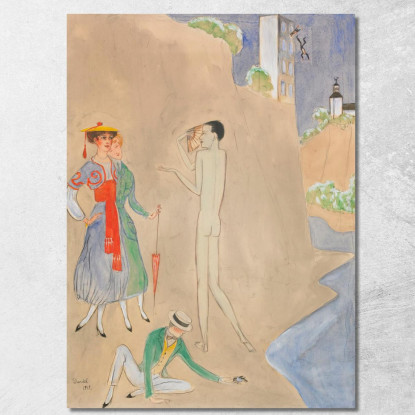 Conversazione Nils Dardel ndr25 quadro stampato su tela